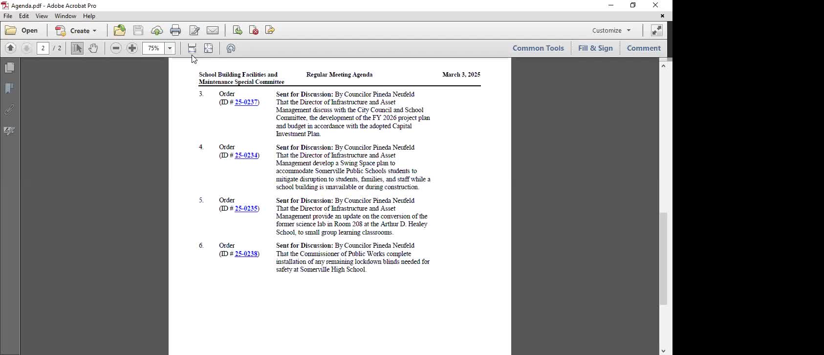 DPW procurement under way for 34 lockdown shades at high school; installation depends on bids