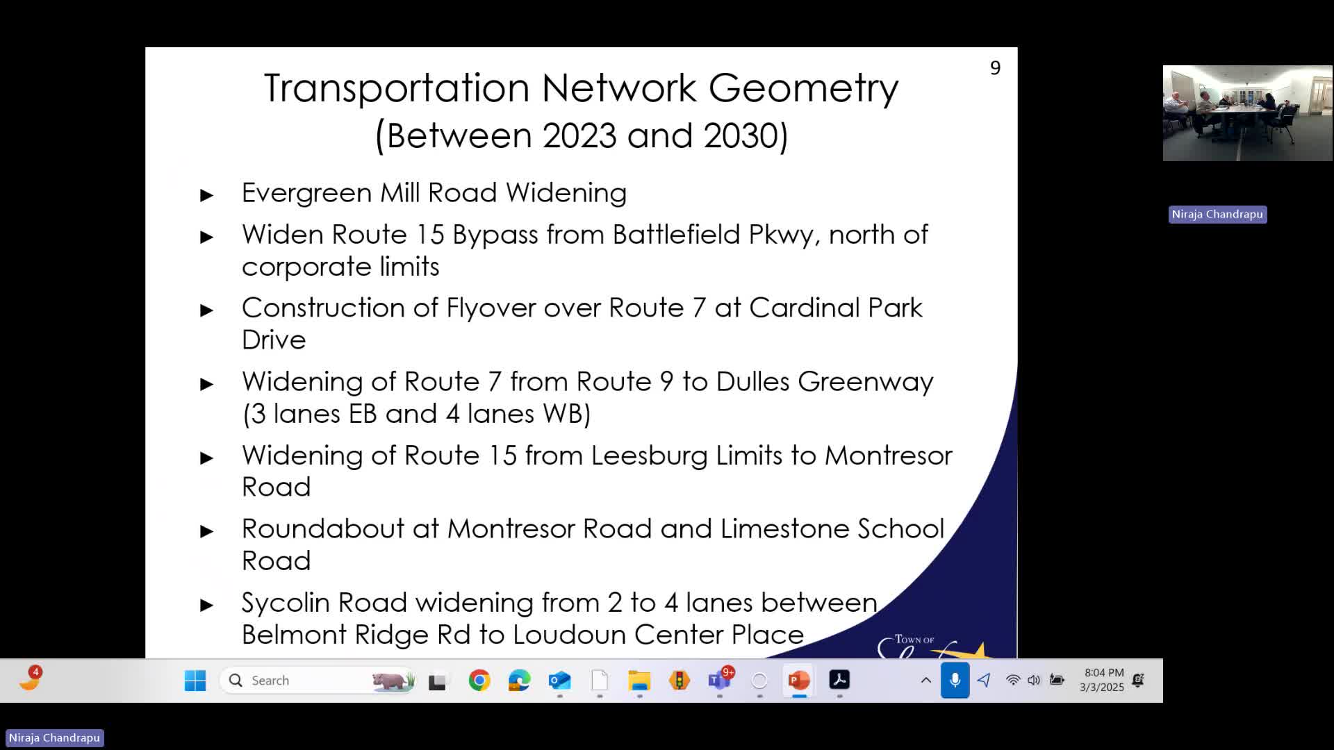 Loudoun County plans major road widening and construction projects