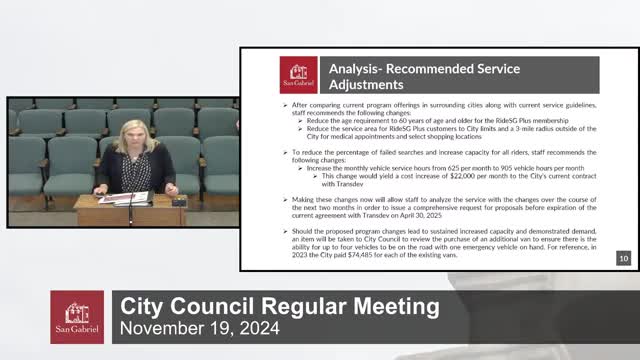 City Council considers $22K monthly increase for Transdev transport services