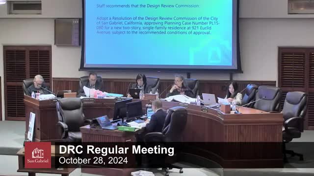 San Gabriel Design Review Commission approves new two-story residence at 921 Euclid Avenue