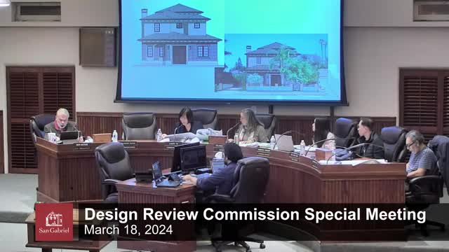 Designer Christopher Lowe addresses brick veneer concerns at commission meeting