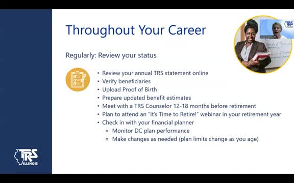 TRS Counselor Outlines Key Steps for Retirement Preparation