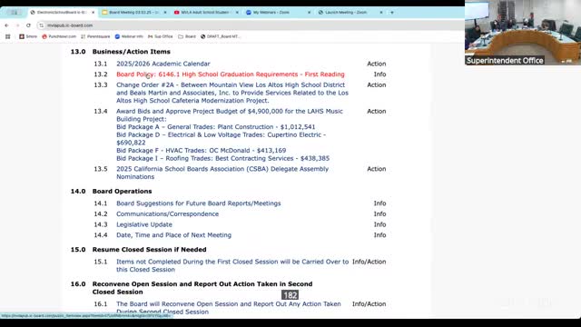 Mountain View Los Altos updates high school graduation requirements addressing ethnic studies and exemptions