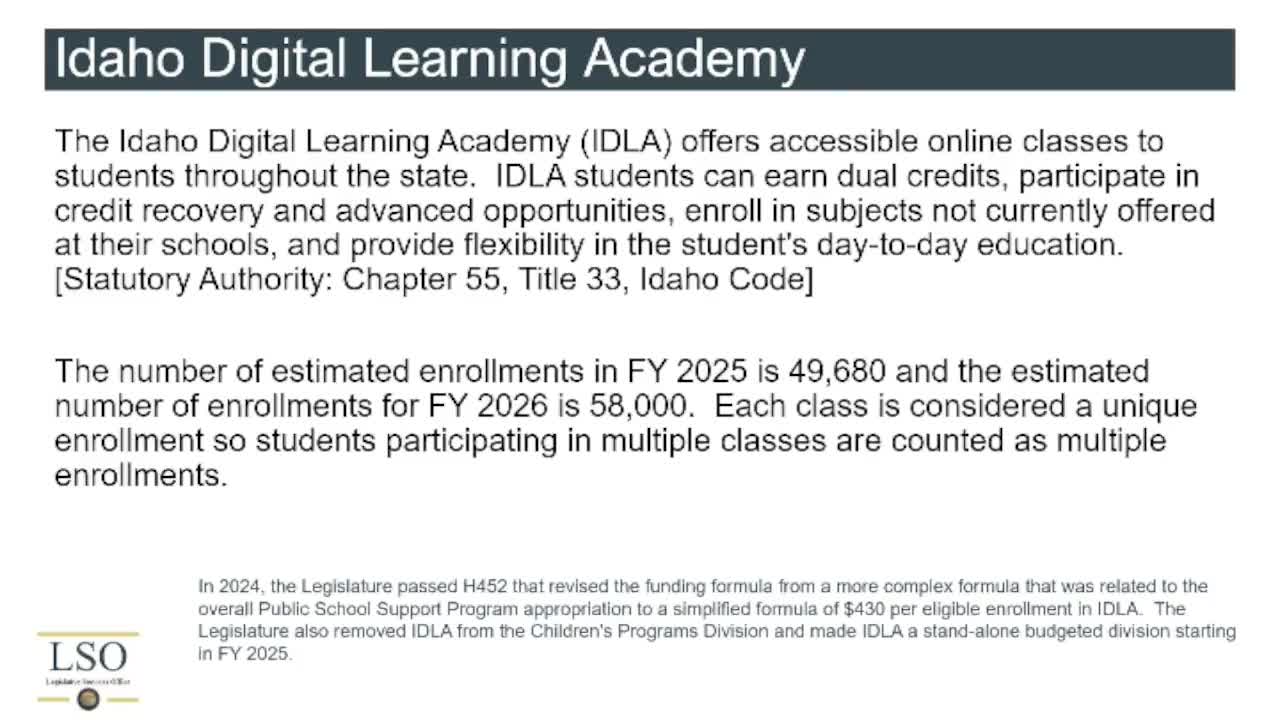 Idaho Digital Learning Academy reports enrollment growth and budget adjustments for 2025