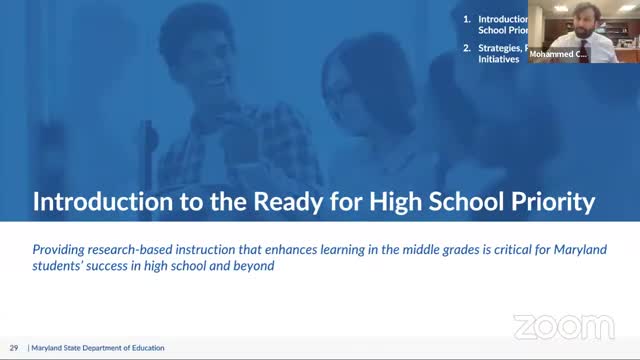 Maryland education officials discuss middle school achievement gaps and reform strategies