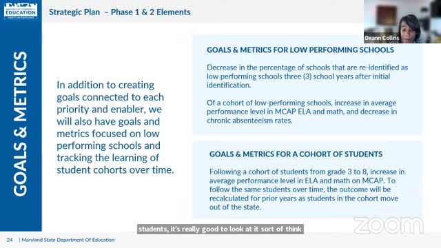 Maryland schools unveil strategic plan for student performance improvement