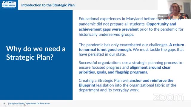 Maryland Education Department unveils strategic plan to implement Blueprint for student success