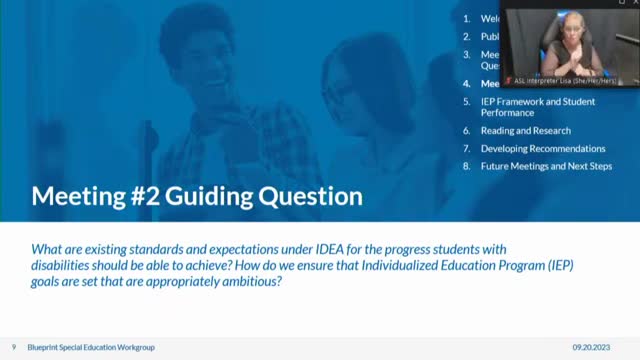 Maryland education staff discuss ambitious goals for individualized education programs