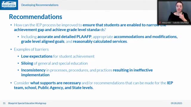 Panel discusses IEP improvements to enhance student achievement for disabilities