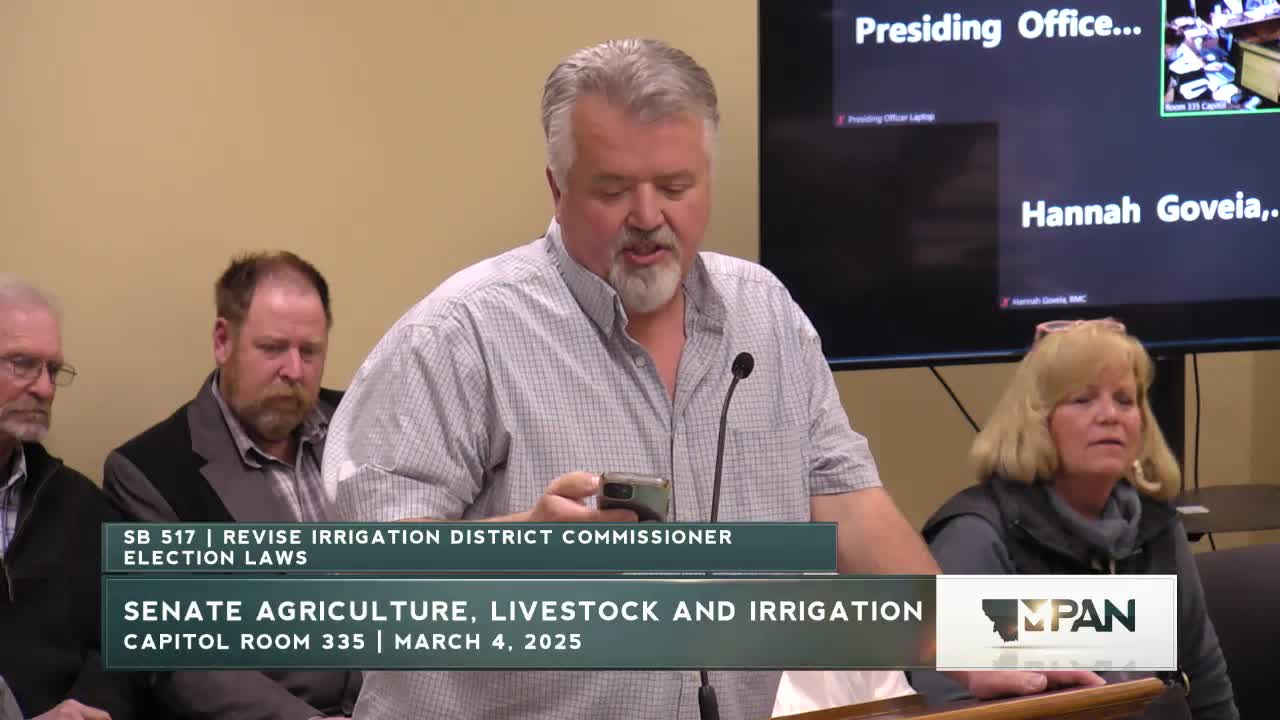 Senate Bill 517 aims to reform irrigation district representation in Montana