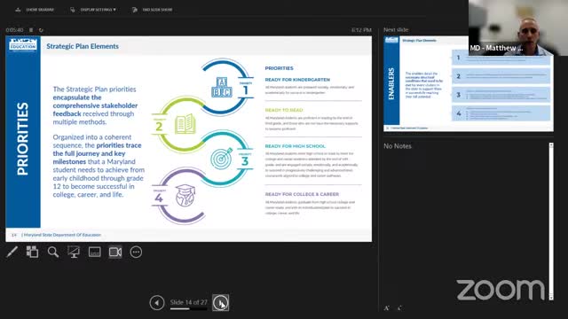 Maryland outlines education priorities and enablers for student success