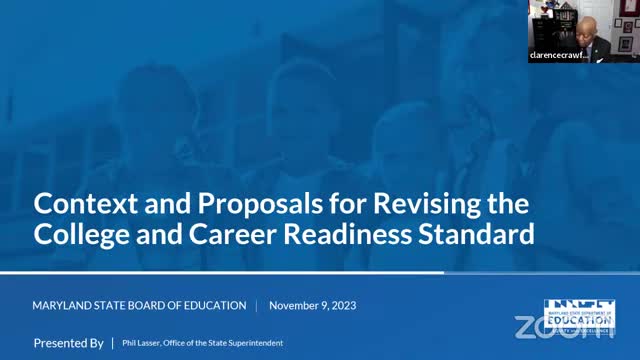Maryland prepares to approve new college readiness standards at December meeting