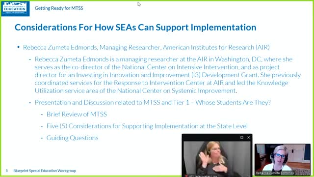 Director outlines MTSS framework to support all students in education system