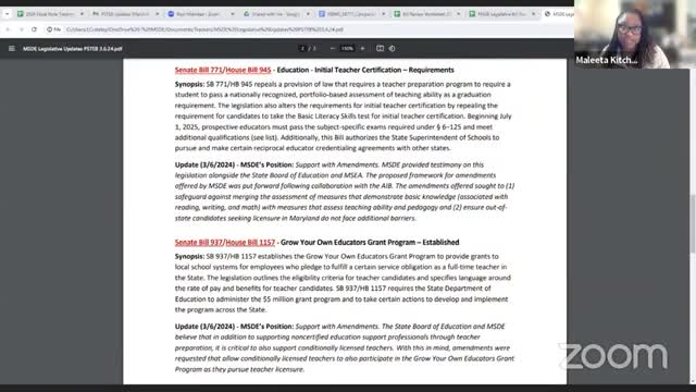 Maryland considers teacher licensure changes and Grow Your Own Educators program