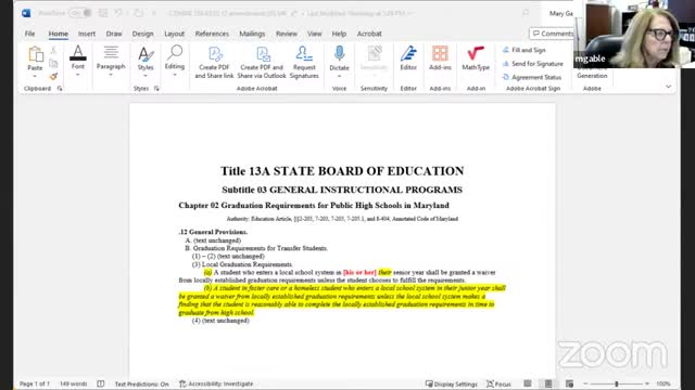 Maryland regulations amended to support foster care students' high school graduation waivers