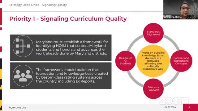 Maryland's expert advisory shapes new high-quality curriculum framework