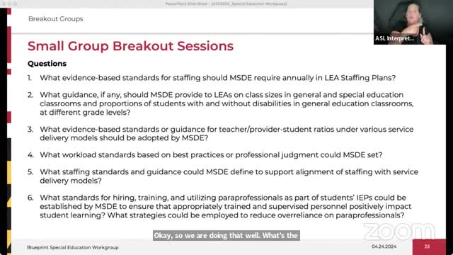 Maryland education leaders call for evidence-based standards in special education staffing