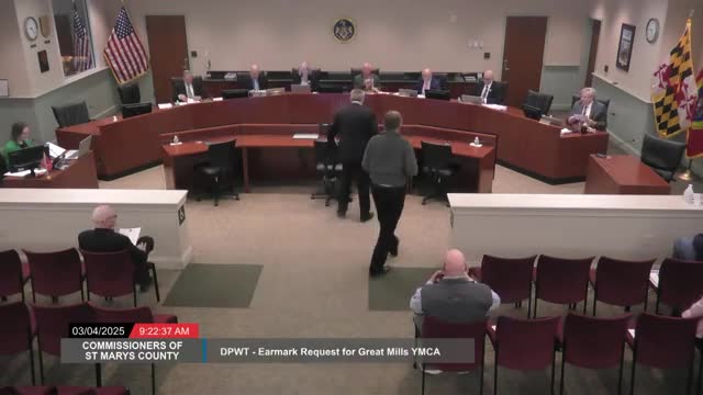 Commission approves updated YMCA Great Mills CIP and authorizes congressional funding requests