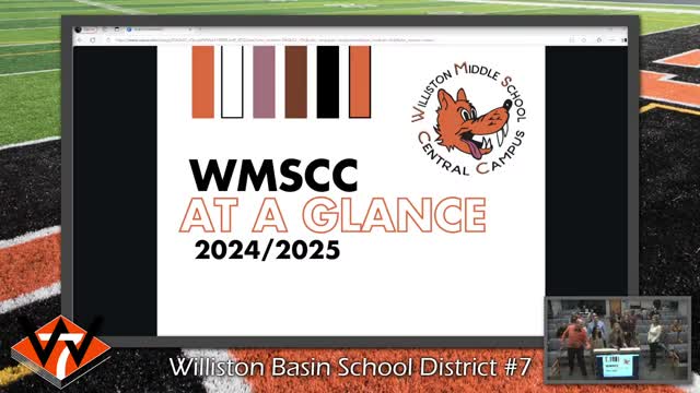 Williston Middle Central Campus highlights attendance gains, BARR program and new alternative classroom