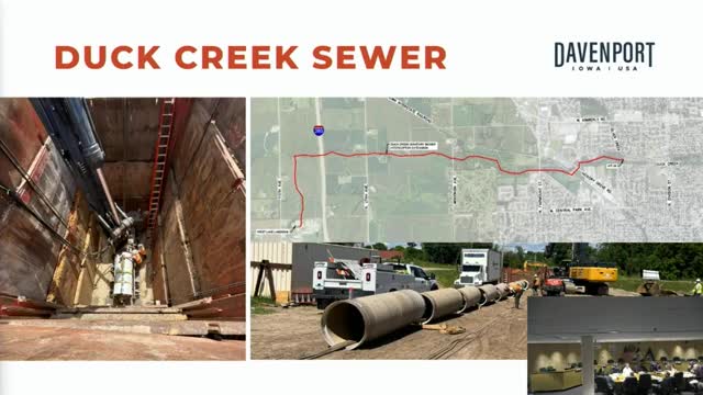 Davenport outlines Duck Creek sewer work, flood mitigation phases and other CIP projects