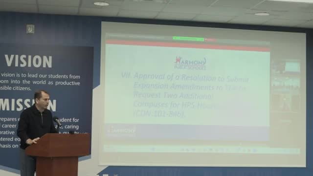 Harmony board hears resolution to request two new Houston-area campuses for HPS Houston South