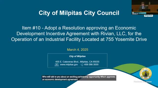 Milpitas City Council approves economic development agreement with Rivian LLC