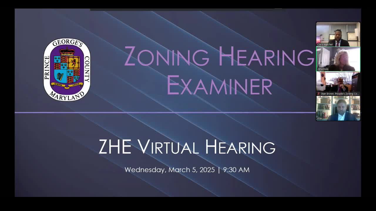Prince George's County zoning hearing continued after homeowners ask more time to review exhibits