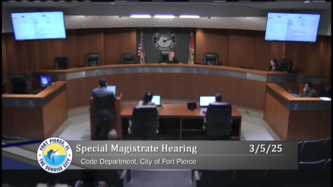 Fort Pierce magistrate pauses fines 30 days for Rosalind Avenue property after permit access problem