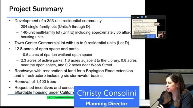 Project proposes 204 single-family homes and 85 affordable units in new development