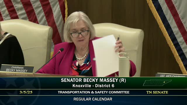 Transportation and Safety Committee advances multiple bills; votes at a glance