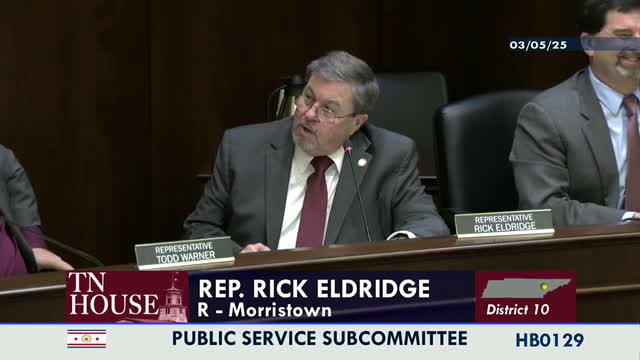Chairman Eldridge discusses veteran impact during legislative hearing