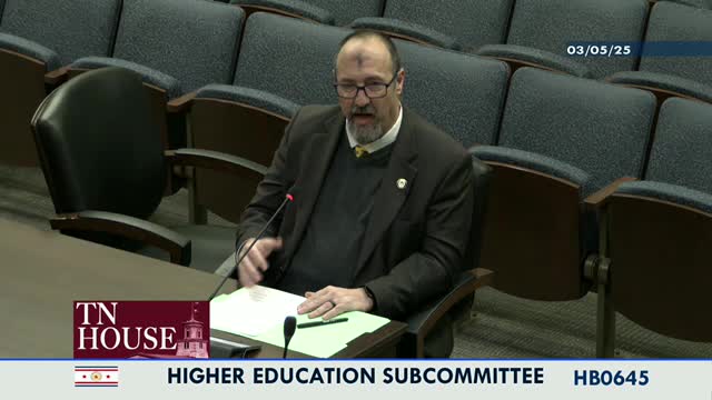 Representative Glenn questions funding fairness for WGU student grants in Tennessee