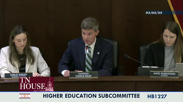 Subcommittee adopts amendment to HB738 clarifying high-school cosmetology/barbering enrollment path to TCAT; sends bill to lottery calendar