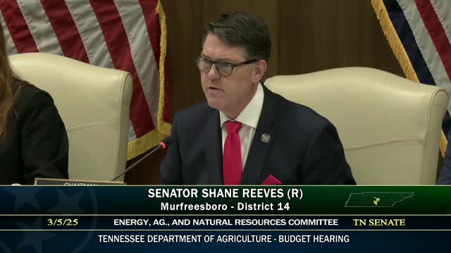 Tennessee agriculture commissioner outlines $15M enterprise fund, $25M farmland conservation proposal in budget hearing