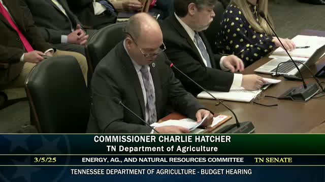 Tennessee Agriculture Department presents $66M budget proposal for key programs