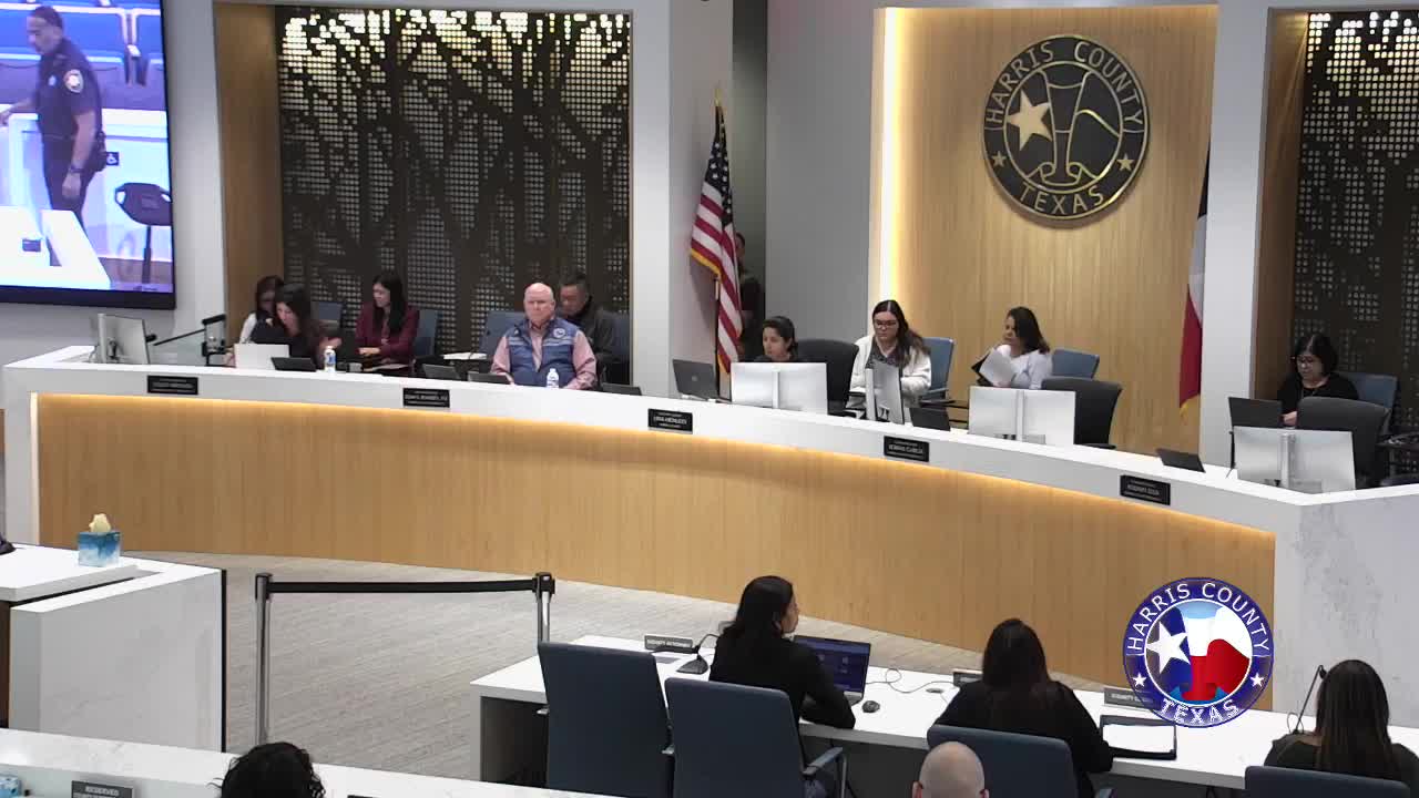 Harris County Commissioners Court approves most agenda items, moves public-health renewal to next meeting