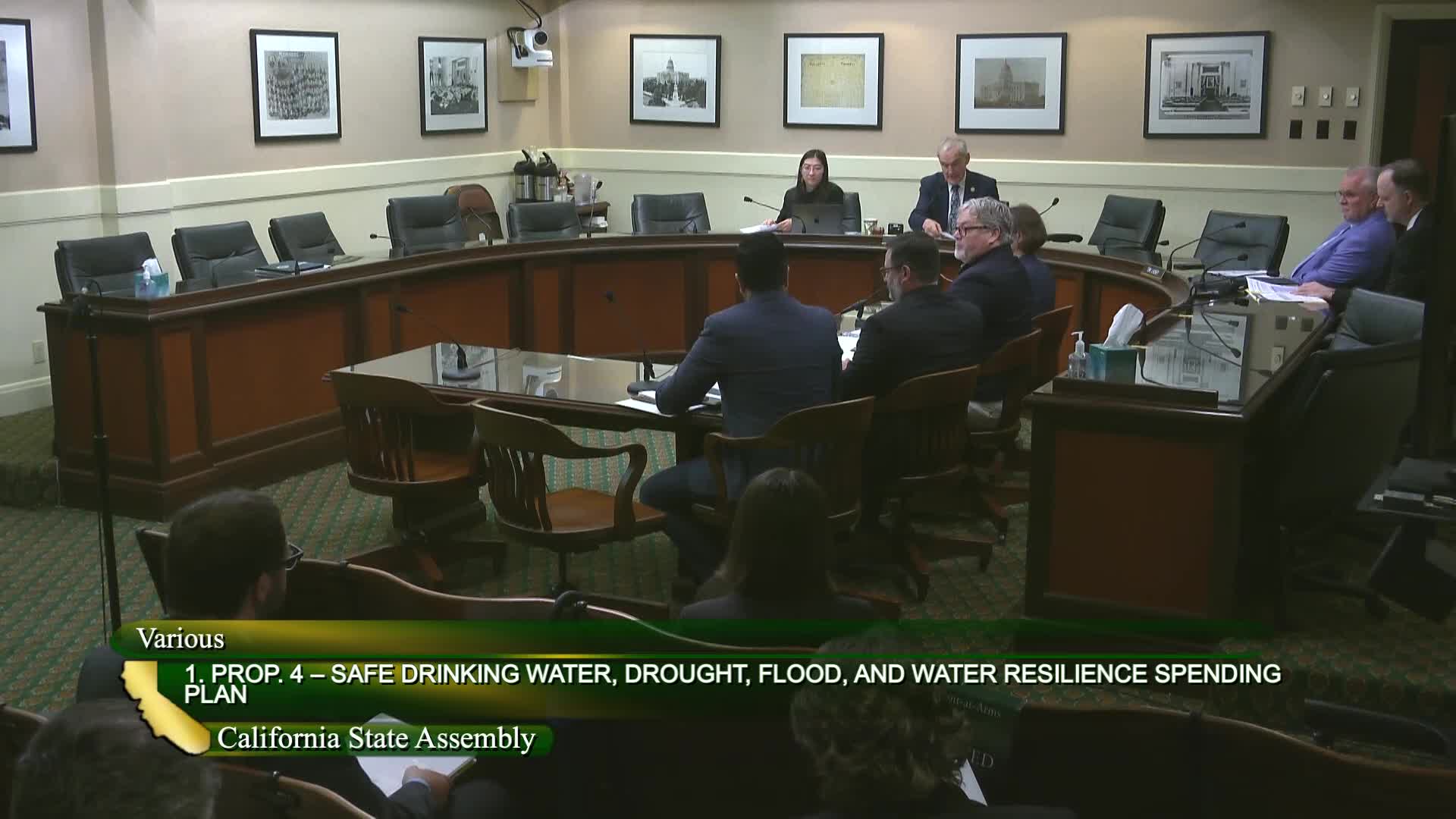 Assembly subcommittee hears administration�plan for Prop 4 water chapter, seeks oversight and staged spending
