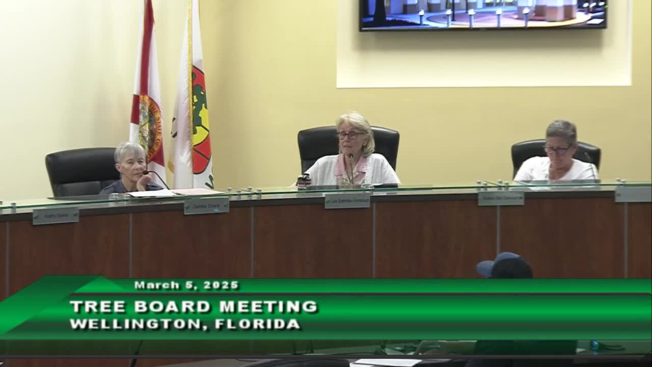 Wellington Tree Board approves 2025 work plan including school garden recognition