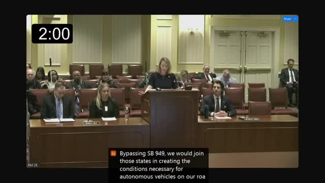 Maryland Senate reviews autonomous vehicle safety bill SB 949 for regulatory framework
