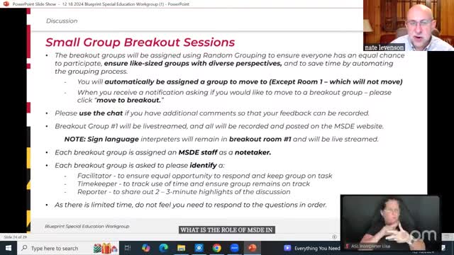MSDE hosts breakout groups to discuss policies for students with cognitive disabilities