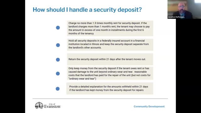 Evanston enacts new landlord-tenant ordinance clarifying security deposits and maintenance duties