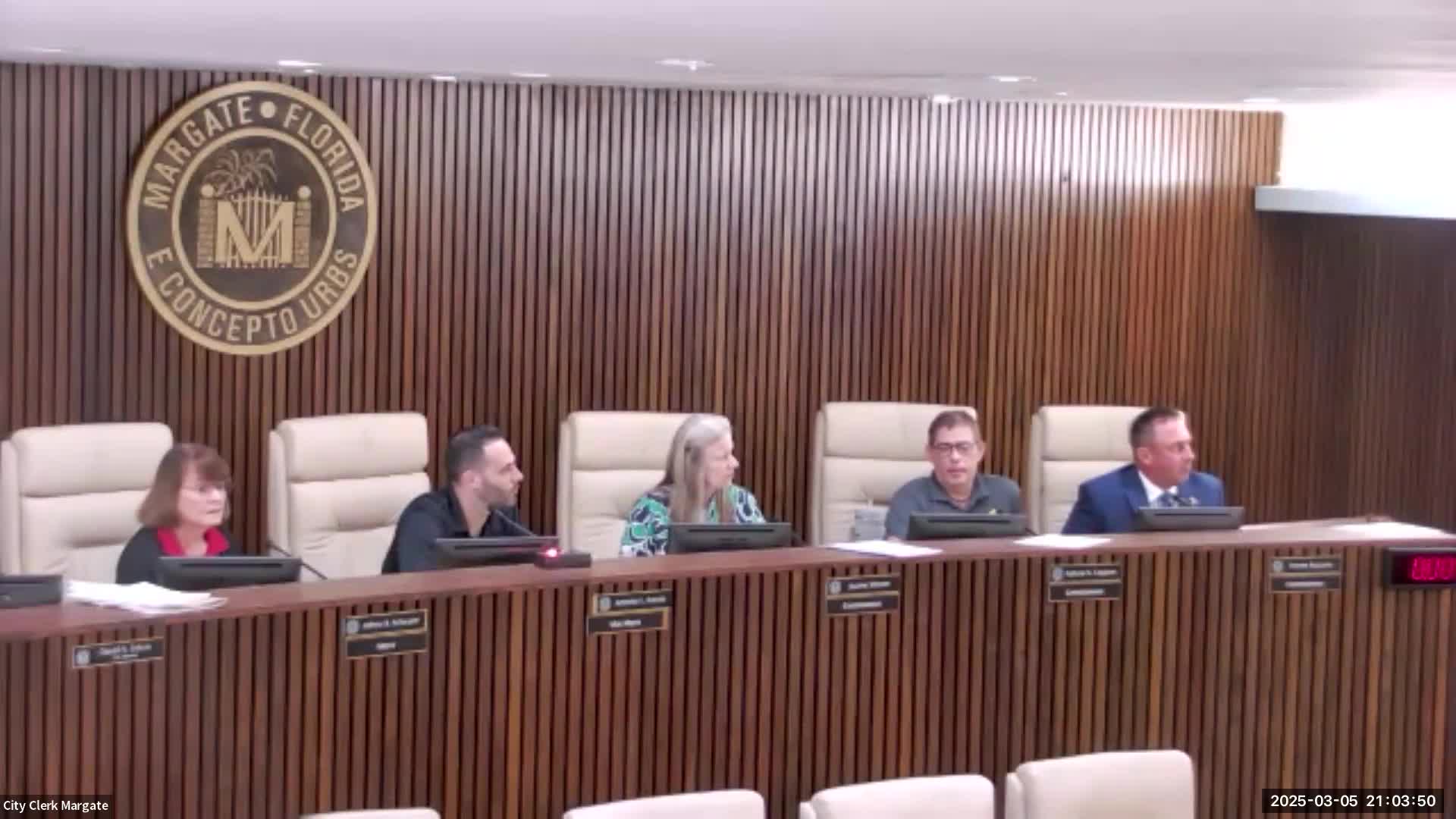 Commissioner Schindhorn questions Margate's noise ordinance during fair extension discussion