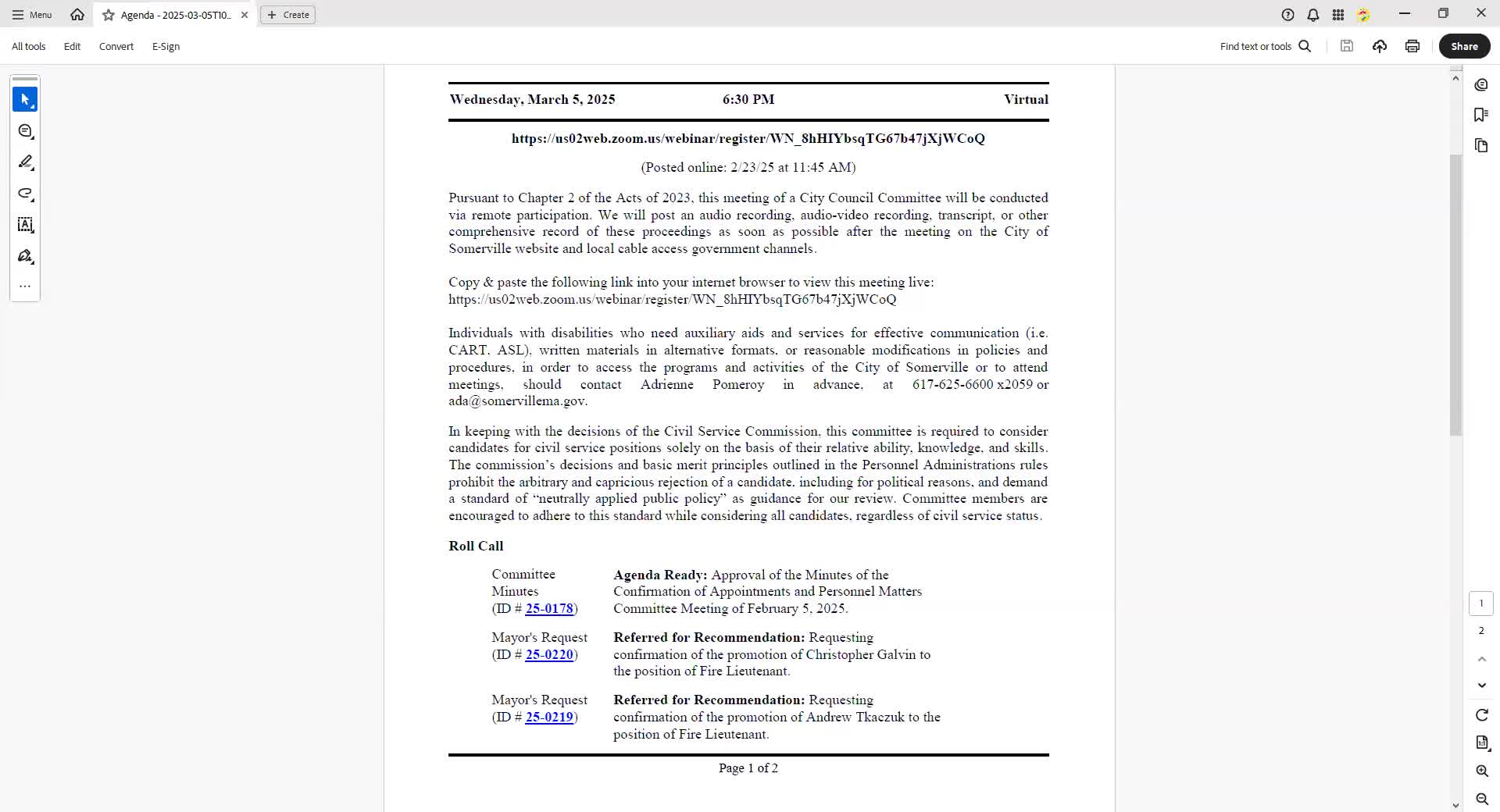 Somerville committee recommends promotions for Galvin, Kachuk, and Bellini in fire department