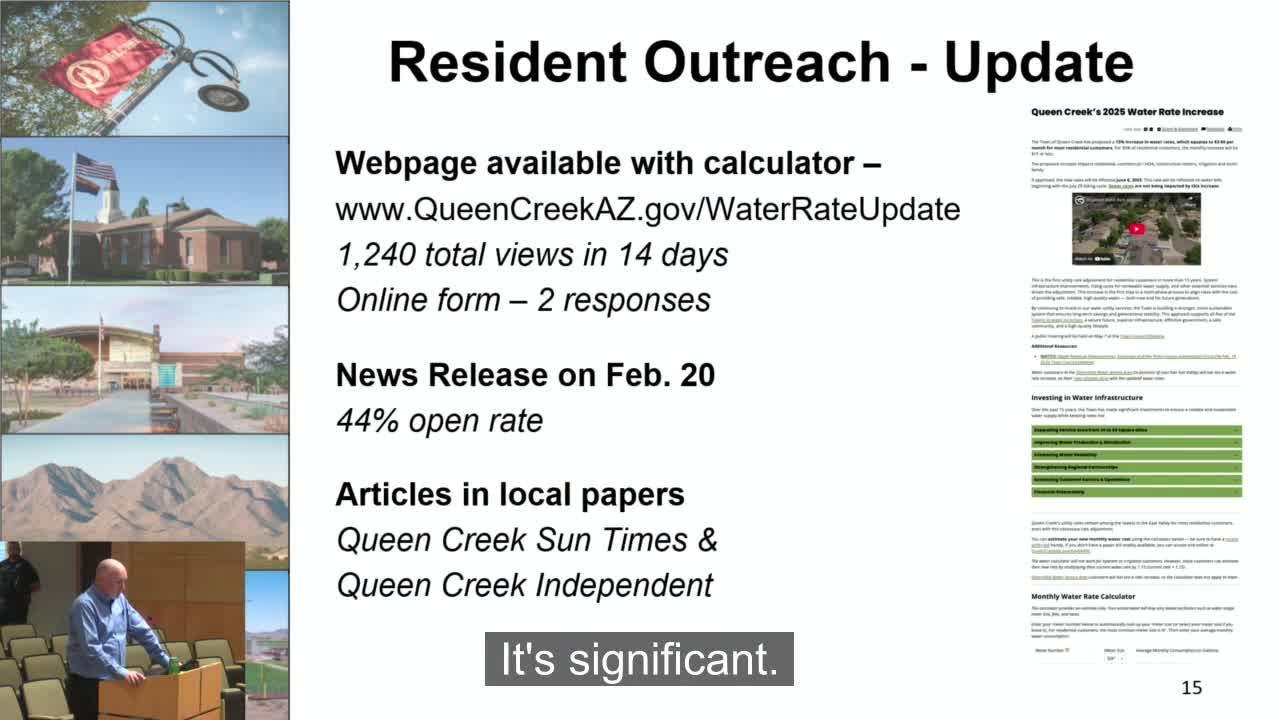 Town outlines outreach plan for proposed water rate increase ahead of May council meeting