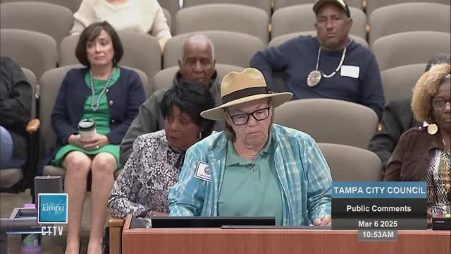 Tampa residents urge city council to enforce noise ordinances and clean up properties