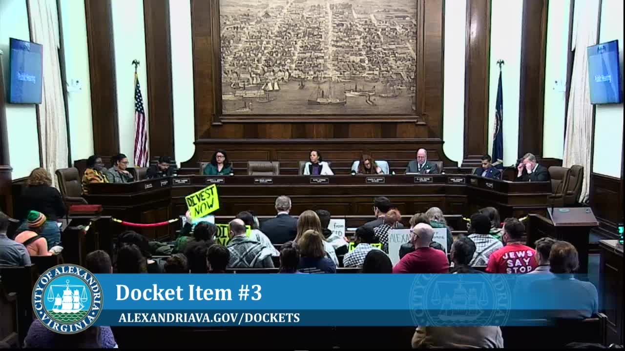 Alexandria Human Rights Commission urges city council to divest from Israeli apartheid