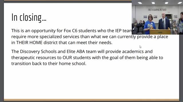 Fox School District partners with Discovery Schools to support local students