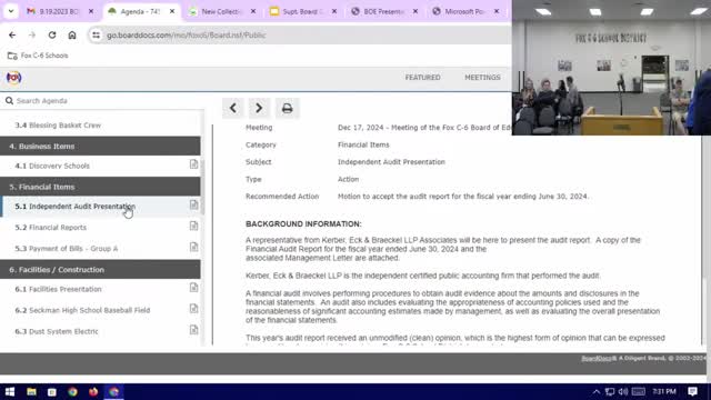KEB auditors report clean opinion on $5.1M financial statements for June 2024