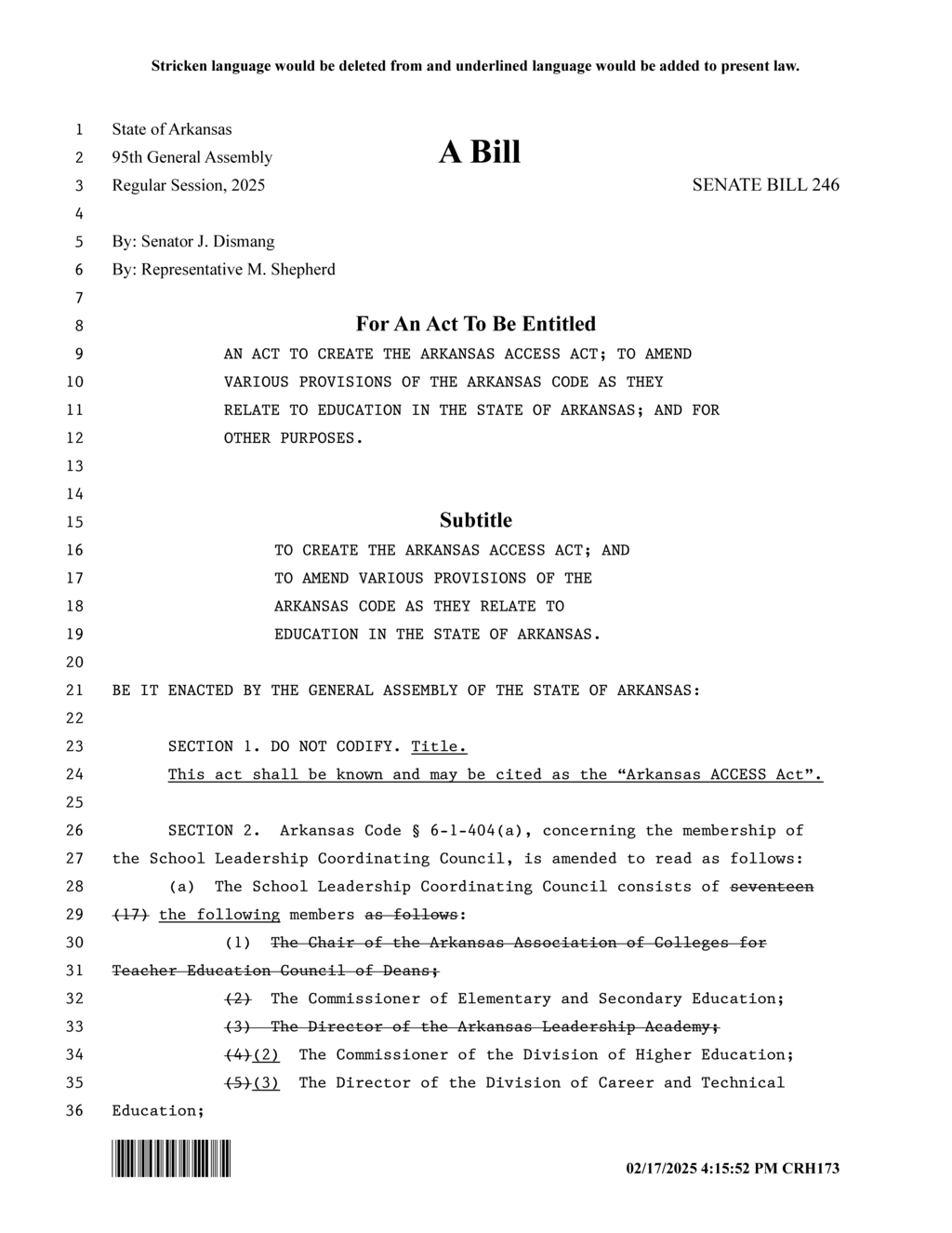 Arkansas General Assembly approves Smart Core incentive funding for high schools