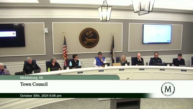 Votes at a glance: Middleburg council actions Oct. 30, 2024